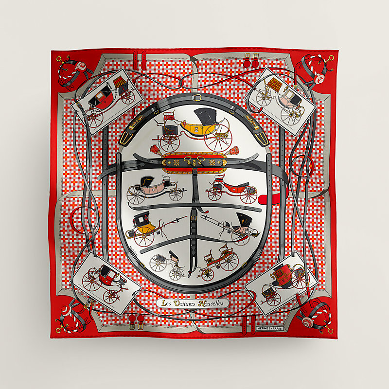 HERMES 最新作 お洒落 スカーフ カレ70 Les Voitures Nouvelles Les Voitures Nouvelles scarf 70 | Hermès Canada